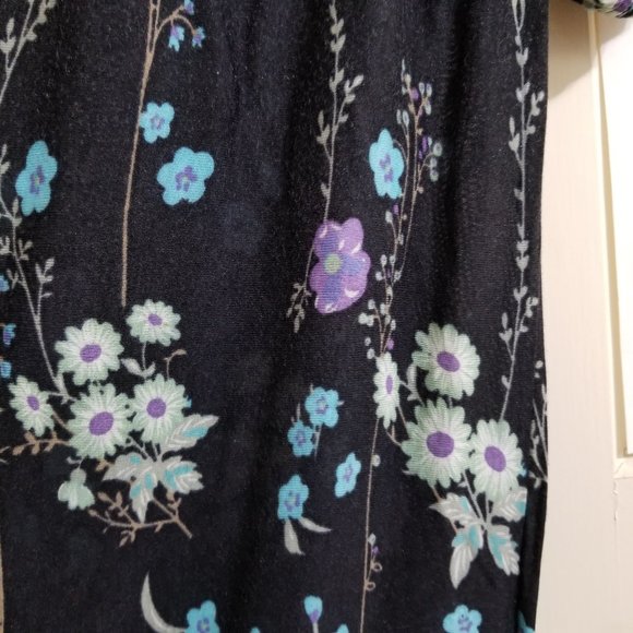 Free People dress Small floral print v-neck peasant boho slub knit - Picture 6 of 11